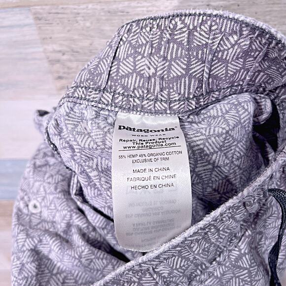 PATAGONIA Hemp Baggies Natural Pull On Shorts Gray Casual Everyday Mens Small - Picture 6 of 6